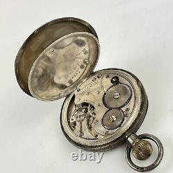 Antique Solid Silver Cased Pocket Watch Freemans Non Magnetic 4.5cm 1925
