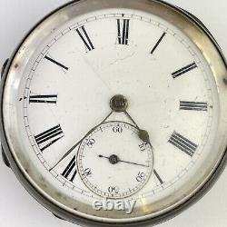 Antique Solid Silver Cased Pocket Watch Kendall & Dent 4.7cm 1889