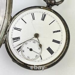 Antique Solid Silver Cased Pocket Watch Kendall & Dent 4.7cm 1889