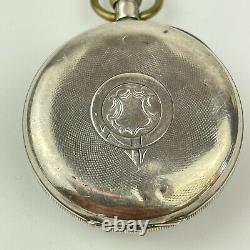 Antique Solid Silver Cased Top Winding Buren Pocket Watch 5cm 1910 Working