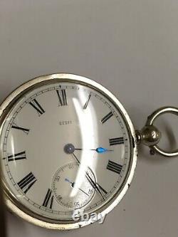 Antique Solid Silver Full Hunter Pocket Watch GWO PLZ LOOK