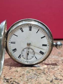 Antique Solid Silver Fusee Full Hunter Pocket Watch S Smith 1864 Not Working
