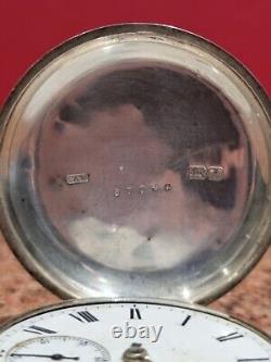 Antique Solid Silver Fusee Full Hunter Pocket Watch S Smith 1864 Not Working
