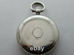 Antique Solid Silver Fusee Pocket Watch London 1850 Quality Movement Rare