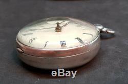 Antique Solid Silver Gentleman's Verge Fusee Pocket Watch
