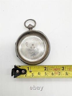 Antique Solid Silver Gents Old Pocket Watch Case Encasment 73g