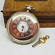Antique Solid Silver Half-hunter Fusee Pocket Watch With Key