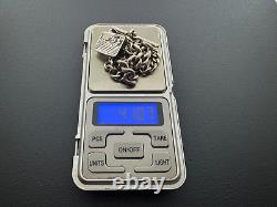 Antique Solid Silver Hallmarked Single Albert Watch Chain And Silver Book Fob 17