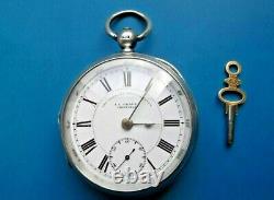Antique Solid Silver J G Graves Express English Lever Pocket Watch For Repair