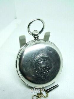 Antique Solid Silver J G Graves Express English Lever Pocket Watch For Repair