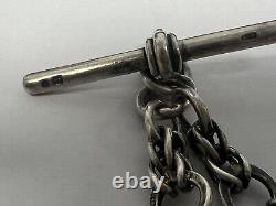 Antique Solid Silver Pocket Watch Chain Dated London 1911 33g