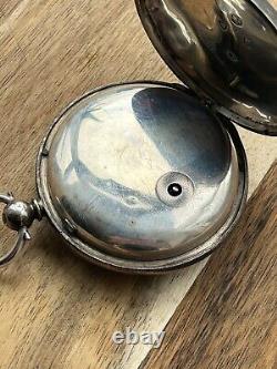 Antique Solid Silver Verge Fusee Pocket Watch Spares or repair