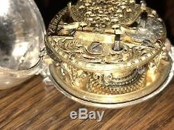 Antique Solid Silver Verge Fusee pocket watch C 1733 Engraved Lt Windsor