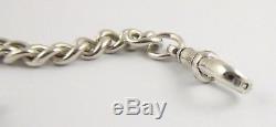 Antique Sterling Pocket Watch Chain with Sterling Silver 1906 Fob LAYBY AV