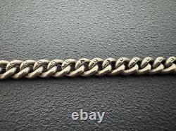 Antique Sterling Silver 41g Double Albert Watch Chain 12