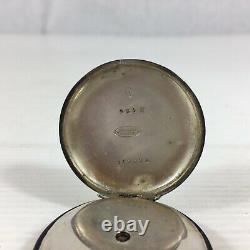 Antique Sterling Silver Cased Ladies Pocket Watch 4cm Face Diameter