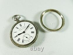 Antique Sterling Silver Courvoisier Freres Pocket Fob Watch Switzerland 935