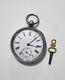 Antique Sterling Silver Pocket Watch. Imported In 1910. Working & Keeping Time