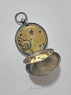 Antique Sterling Silver Pocket Watch. Imported in 1910. Working & Keeping Time