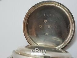 Antique Sterling Silver Pocket Watch W. Campbell London 1870. Working 8