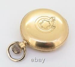 Antique Swiss 18K Yellow Gold Lever Double Sided Dials Calendar Pocket Watch