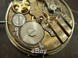 Antique Swiss 40.2mm Quarter Minute Hour Repeater Running Condition For Parts