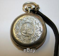 Antique Swiss Ancre Calendar Captains Pocket Watch 1920s 15 Jewels Working