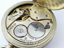 Antique Swiss Art Deco Field & Son Aylesbury Mechanical Pure Nickle Pocket Watch