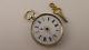 Antique Swiss Hallmarked Silver Pocket Watch With Blue Enamel Chapter Ring Layby