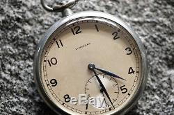 Antique Swiss LONGINES pocket watch steel case for repair from 1 Euro