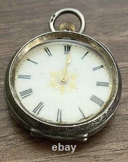 Antique Swiss London Import Sterling Silver 925 Fob Watch Hallmarked