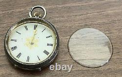 Antique Swiss London Import Sterling Silver 925 Fob Watch Hallmarked