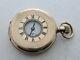 Antique Swiss Made 16s Gold Plated Half Hunter Pocket Watch Spares/repair 63