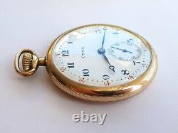 Antique-Swiss Made-Tavennes Watch Co-Cyma-Gold Filled Pocket Watch-c1912