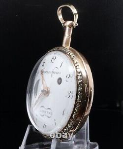 Antique Swiss Multi Gold Fusee Verge Pocket Watch Bonna Freres A. Geneve c. 1790