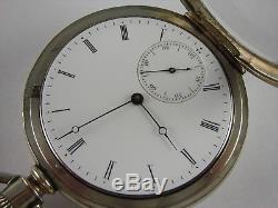Antique Swiss Sandoz & Fils Locle 17 jewels Key wind Detent pocket chronometer