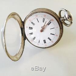 Antique Swiss Solid Silver Pocket Watch Savoye Freres & Cie
