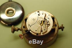 Antique Swiss gunmetal erotic automaton pocket watch circa 1890 BREVET 24340