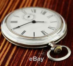 Antique Tavannes 0,935 Pure Silver Enamel Guilloche Horse Motif Pocket Watch