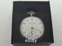 Antique Thomas Russell and Son Gold Plated Pocket Watch Gift Box VGC Rare