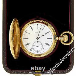 Antique Tiffany & Co. Solid 18K Yellow Gold 26s Pocket Watch with Original Box