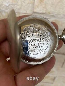 Antique Tramway Pocket Watch Dusonchet Le Caire 1920's White Working 15 Jewels