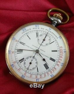 Antique ULYSSE NARDIN Medical Chronometer Openface 53mm Pocket Watch