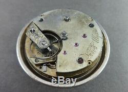 Antique ULYSSE NARDIN Pocket Watch Movement with 1-5 Scale on Dial. To Restore