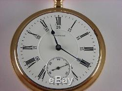 Antique VERY RARE Waltham Railroader 17 ruby jewel pocket watch 1896. Great case