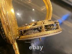Antique Verge Fusee Enameled Case Pocket Watch