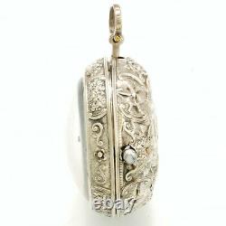 Antique Verge Fusee Silver Repousse Pair Case William Graham Pocket Watch Ca1730