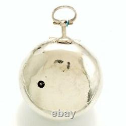 Antique Verge Fusee Silver Repousse Pair Case William Graham Pocket Watch Ca1730