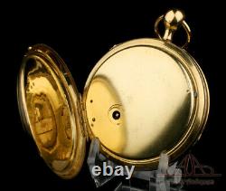 Antique Verge Fusee Skeleton Automaton Quarter-Repeater Pocket Watch. 1820