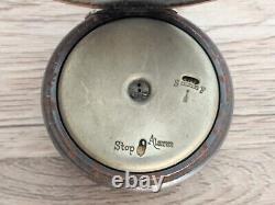 Antique Victoria Gunmetal Alarm Pocket Watch Spares Or Repair Rare